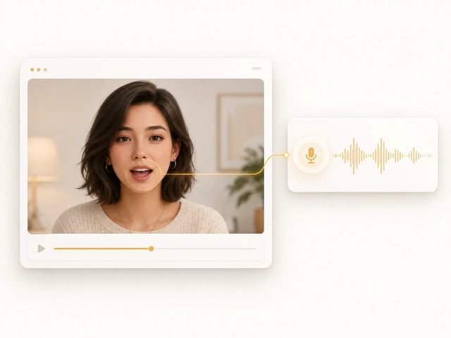 AI lip sync matching a character clip’s mouth movement to a voiceover