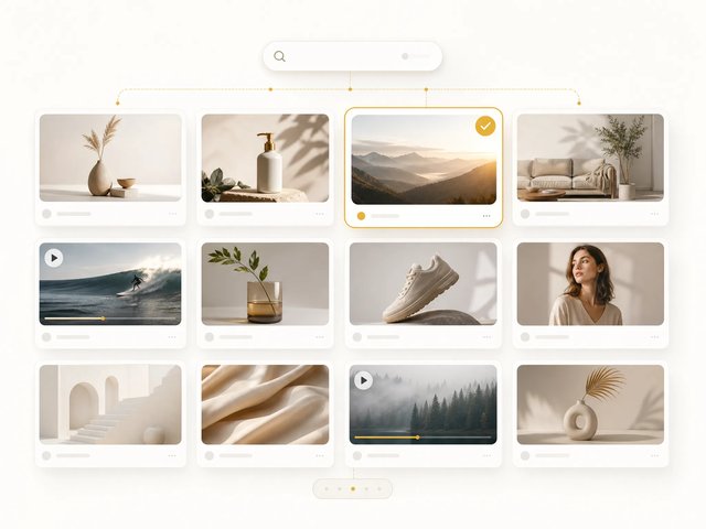 Super Banana Pro asset library of saved AI images and videos